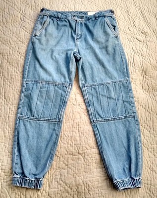 Rag And Bone Jeans women's 31 double knee, elastic cuff, barrel leg, denim