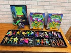 Vintage 1980s TMNT Teenage Mutant Ninja Turtles Action Figures Lot w/ Cases