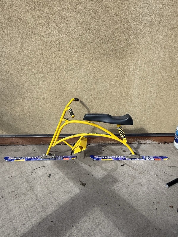 STALMACH Cruiser 3S Snowbike Yellow Frame Skibob Suspension Downhill Skiing 