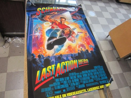 #70 THE LAST ACTION HERO Original Movie Poster 27" x 40 Arnold Schwartzenegger