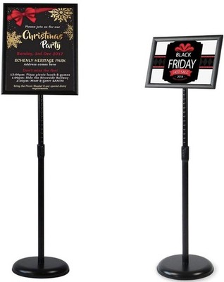 A3 Schild Poster Ständer verstellbar Aluminium Schnapprahmen Menü Display Boden