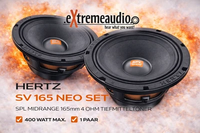 Hertz SV 165 Neo SET SPL MIDRANGE 165mm 4 Ohm woofers 1 par 400 vatios - Imagen 1 de 4