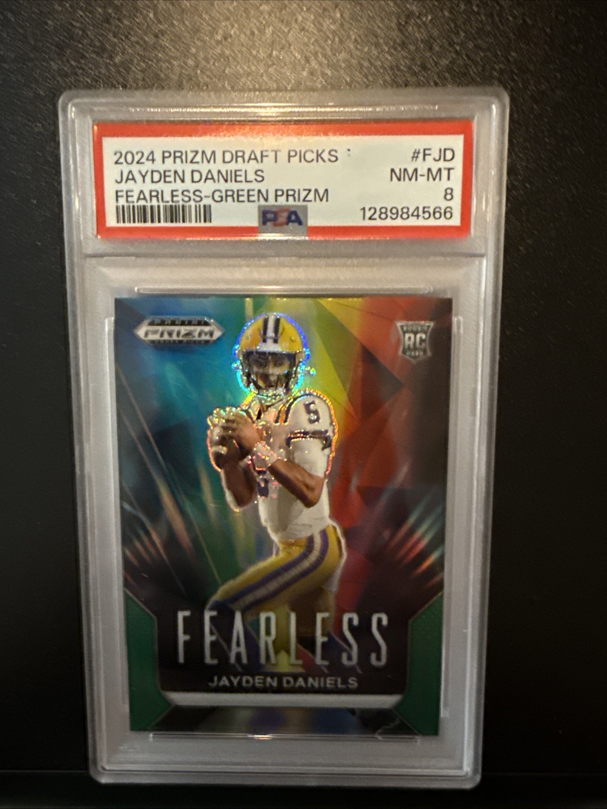 2024 Panini Prizm Draft Picks - Fearless Jayden Daniels #F-JD Green Prizm (RC)