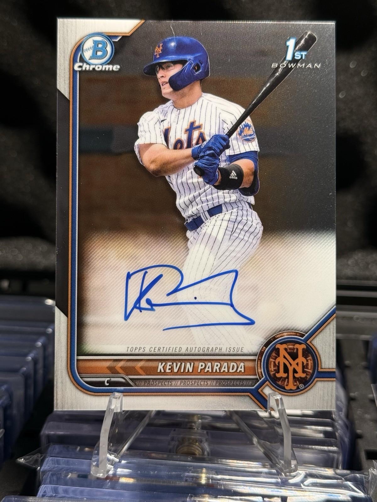 2022 Bowman Draft Kevin Parada 1st Chrome On Card Auto  #CDA-KP Mets