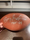 Barry Sanders Autographed Wilson NFL Football HOF Inscription PSA Sticker COA
