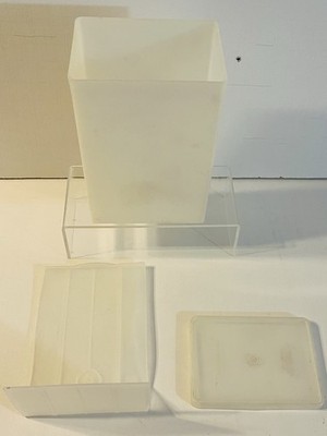 Vintage Tupperware 1/2 Gallon Ice Cream Keeper #484 Sheer w/Lid & Insert 485