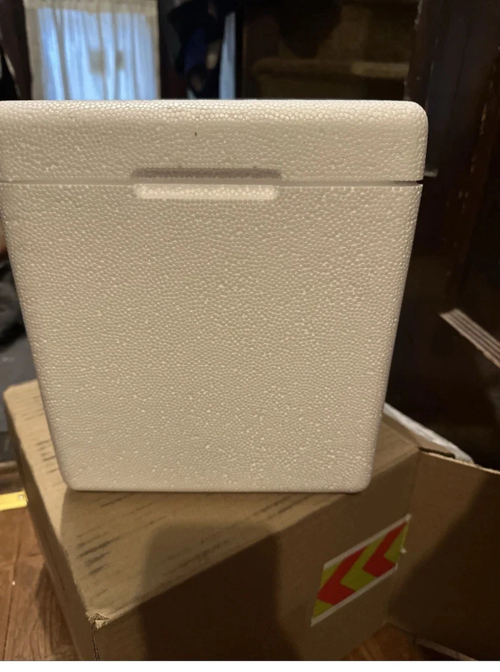 Insulated Box  Styrofoam Cooler  8"X  6"X 9"x  Interior re-usable shipping - Image 2 of 3