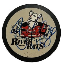 Patrik Elias Signed Autographed Vintage Albany River Rats AHL Devils Puck