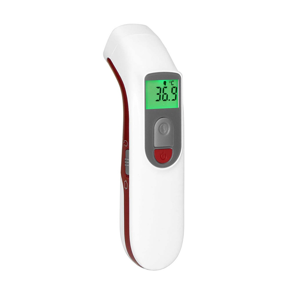 Thermomètre frontal infrarouge Physic blanc avec écran LCD et alarme sonore pour toute la famille
