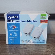 ZyXEL HD Powerline 500 Mbp Wall-plug Adapters PLA4205 Ethernet Starter Kit