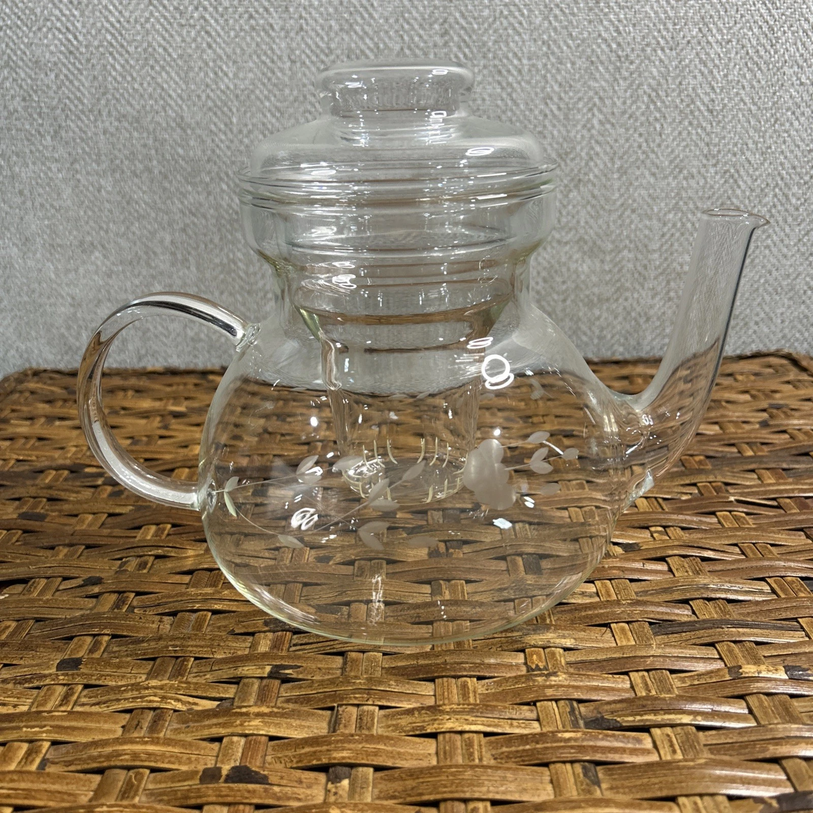 Princess House Exclusive Heritage Etched Glass Teapot w Lid/Infuser
Opens in a new window or tab