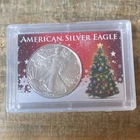 U.S. Mint 2021 American Silver Eagle 1 oz .999 Silver Bullion Holiday Holder