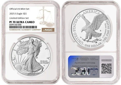 2025 S Silver American Eagle $1 Limited Edition NGC PF70 Ultra Cameo #377