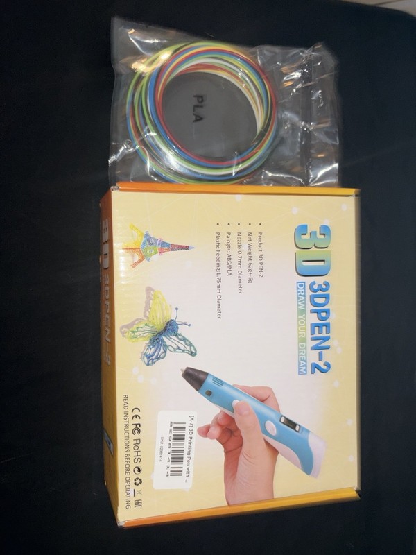 PLA 1.75mm Multicolor Filament Set AND 3D Printing Pen, MPN 3D PEN-2