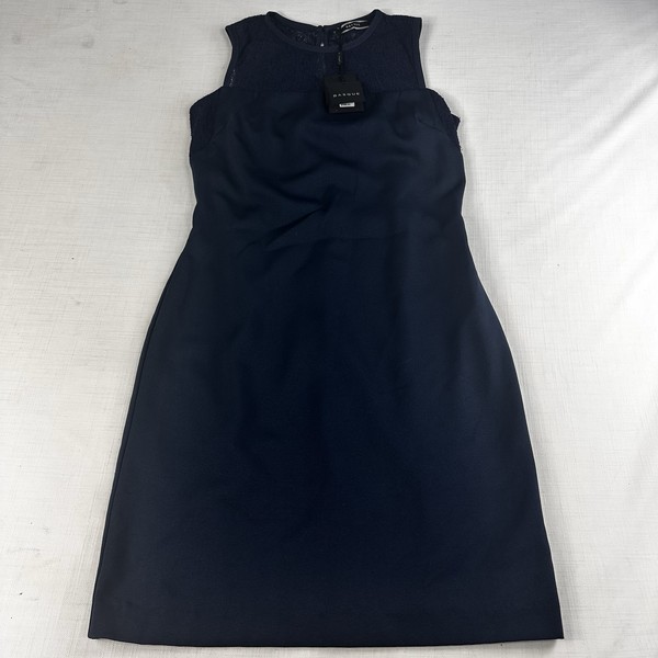 Basque Pencil Dress Dark Blue 10 Office Corporate Work Business w/ Tags Career