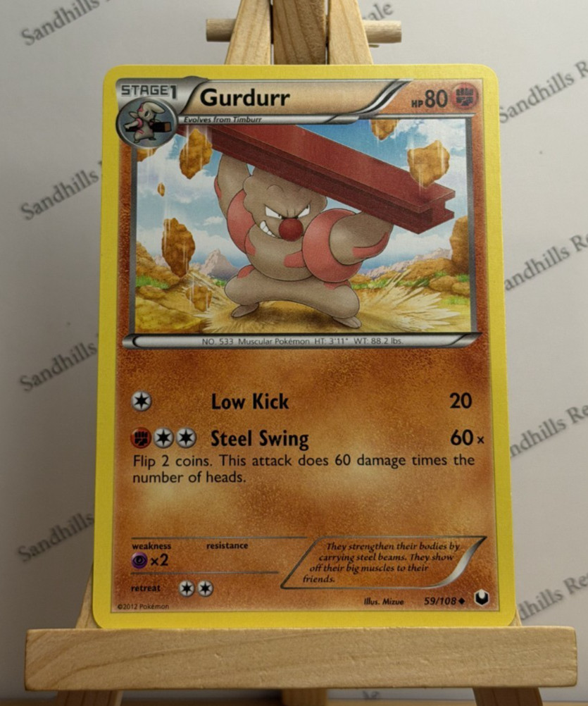 Pokemon TCG * Gurdurr * 59/108 * Dark Explorers * Uncommon * Regular * 2012