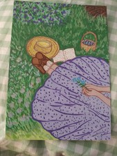 Original Watercolor Acrylic Painting "A Perfect Day" Signed 5x7