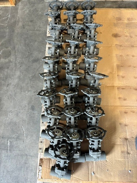 Lot of (28) DV 1" 800# Forged Steel Threaded A105 Gate Valves