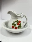 McCoy Vintage Ceramic Pottery Strawberry White Water Pitcher 7515 USA