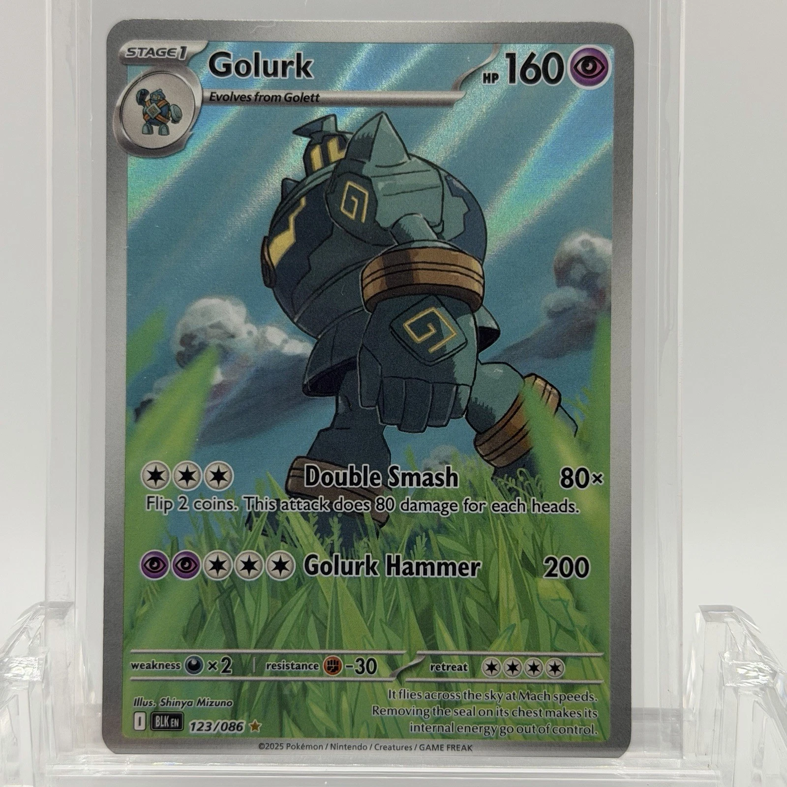 Pokemon TCG Black Bolt Golurk #123/086 Illustration Rare LP