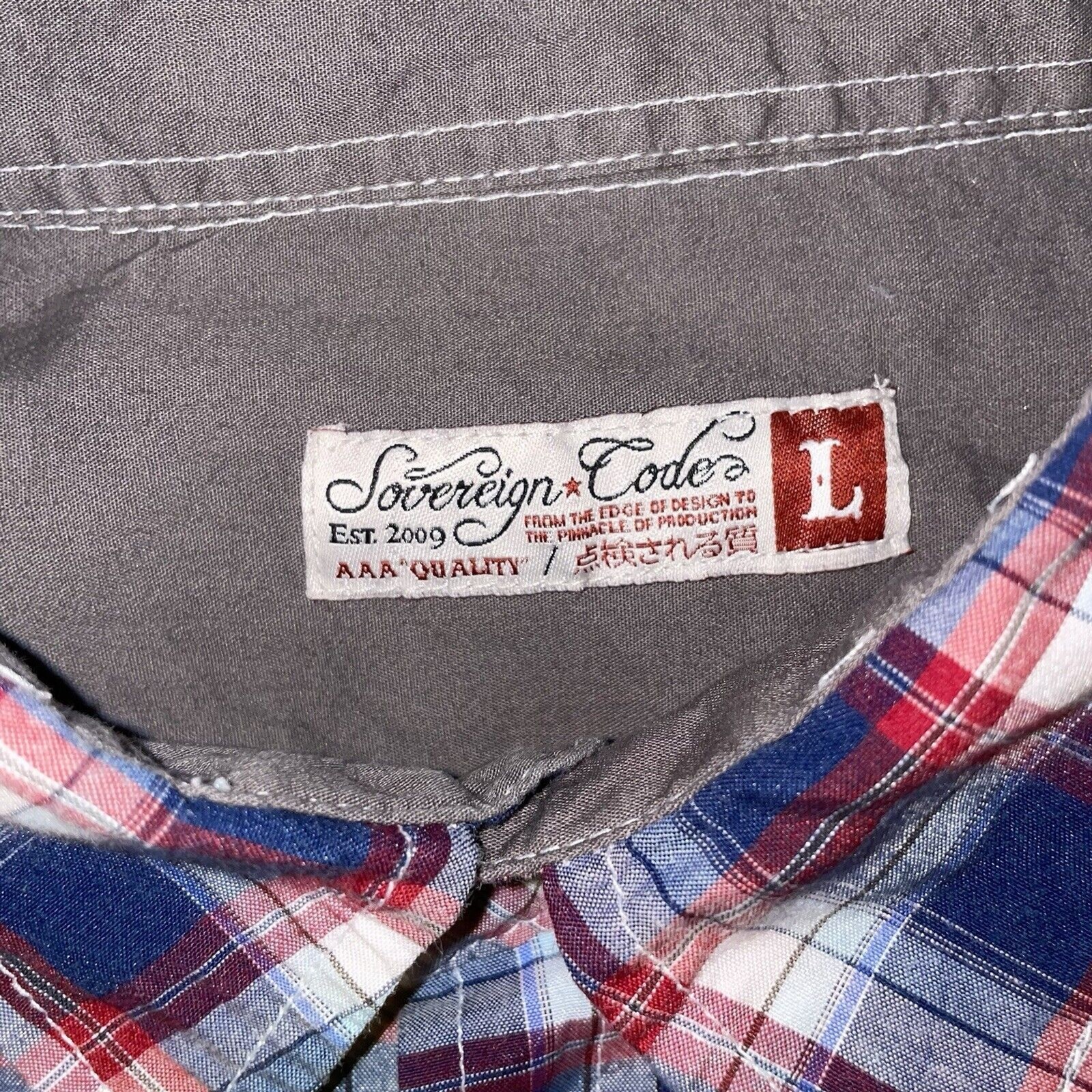 Sovereign Code Shirt Button Down Large Pearl Snap… - image 2