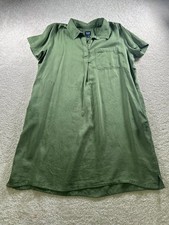 GAP Women's Dress XL Olive Green Lyocell Polo Shirt Style