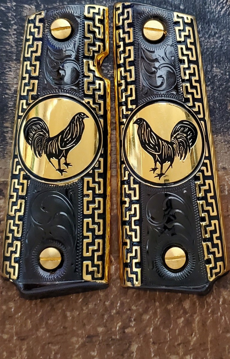 Roosters gallos narco Cachas mexicanas palenque 1911 grips Black