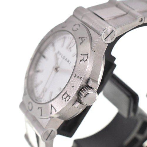 con papel BVLGARI Diagono Sports LCV29S fecha esfera blanca cuarzo damas O#138220 - Imagen 3 de 9