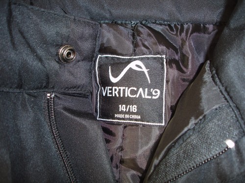 Pantaloni da sci snowboard Vertical'9 giovani/donna neri 14/16 - Foto 6 di 6