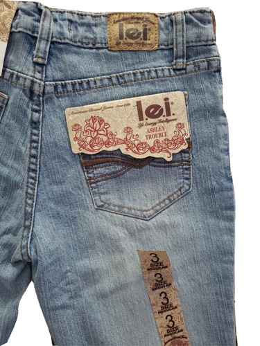 l.e.i. Ashley Trouble Women Size 3 Blue Cotton Jean - Picture 3 of 12