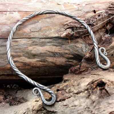 Forged Iron Neck Torc, Forged Torc, Viking Torc, Medieval Nordic Torc Handforged