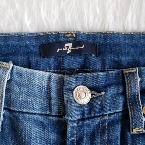 7 For All Mankind Distressed Patchwork Print High… - image 3