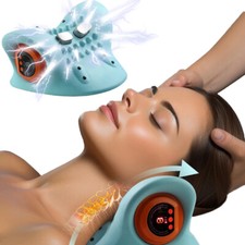Neck Massager Adults Cervical Spine Relief Traction Portable Neck Head Acupunctu