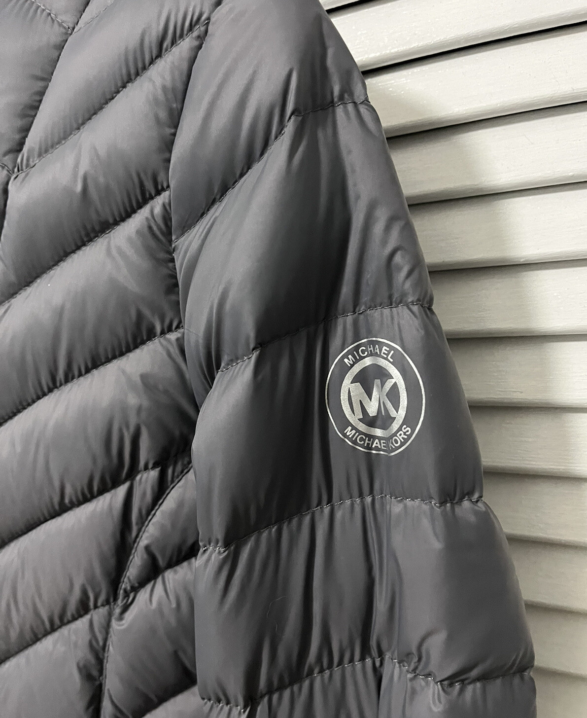 Michael Kors Women’s Gray Down Puffer Coat Jacket Pac… Gem