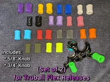 * (Set of 2) 5/8" & 3/4" Thumb Button Knobs * Truball Releases - Goat HBC Abyss