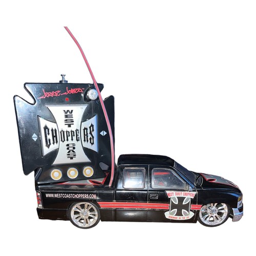 2004 West Coast Chopper Jesse James Remote Controll Black Truck W/Remote Working - Afbeelding 1 van 11