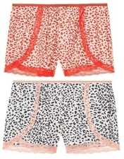VICTORIAS SECRET SOFT COTTON SLEEP PAJAMA LOUNGE SHORTS PINK LEOPARD XS S M L XL