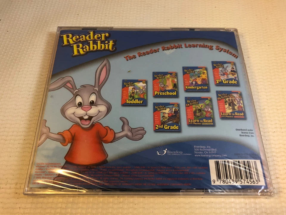 2002 Ricerdeep Reader Rabbit Learn to Read Phonics PC 1st 2nd grade 95 98 XP NEW - Image 4 of 4