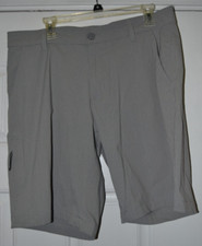 Men's Columbia Gray Shorts Water/Stain Shade; Waist Size 34"; Inseam 10"