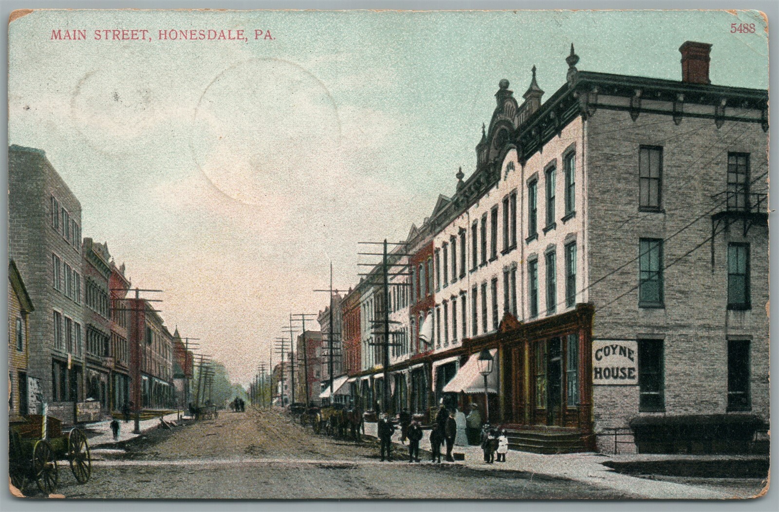 HONESDALE PA MAIN STREET ANTIQUE POSTCARD eBay