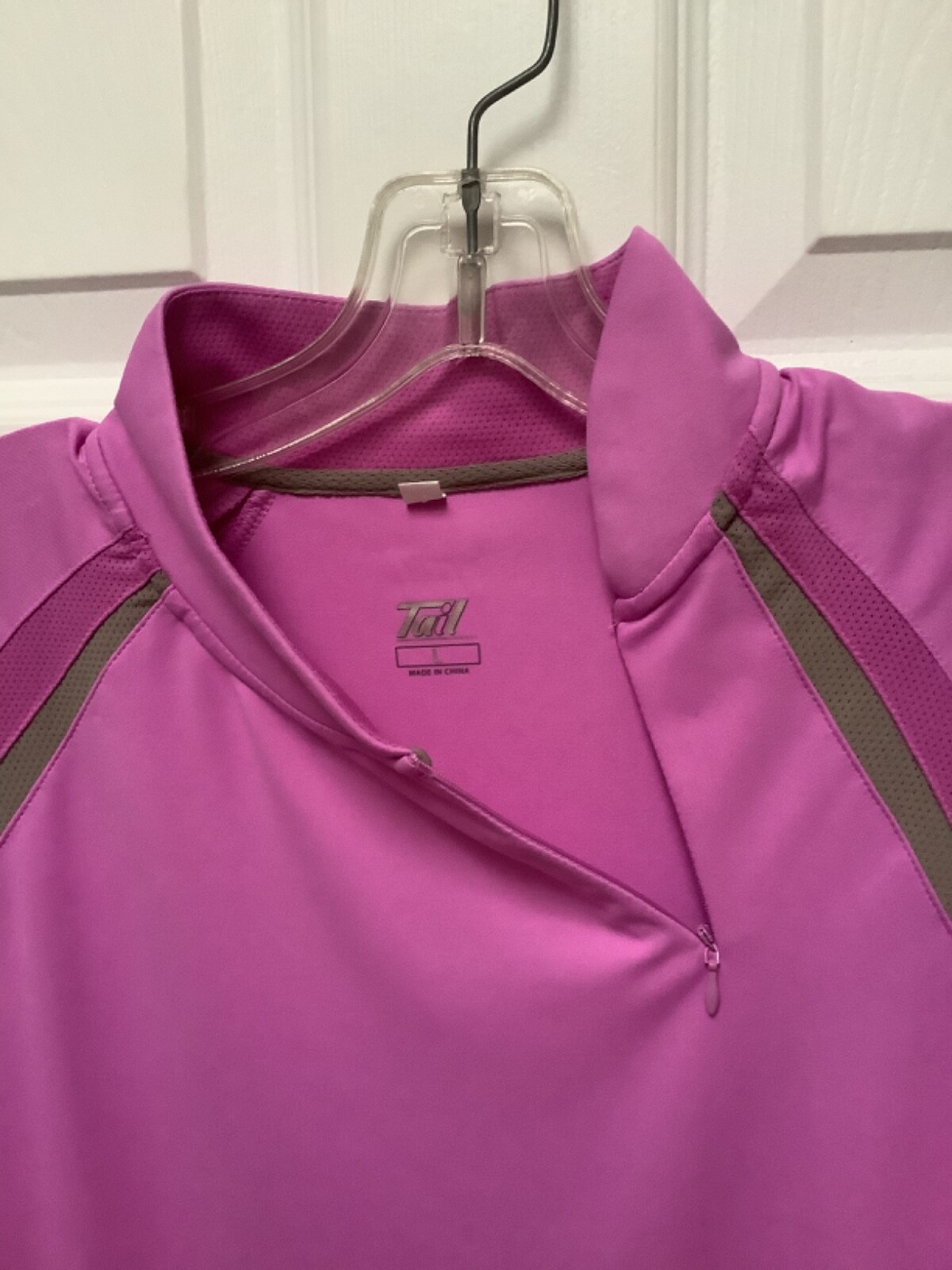 Tail Women Golf Shirt L Multicolored Short Sl Metalic Decorations