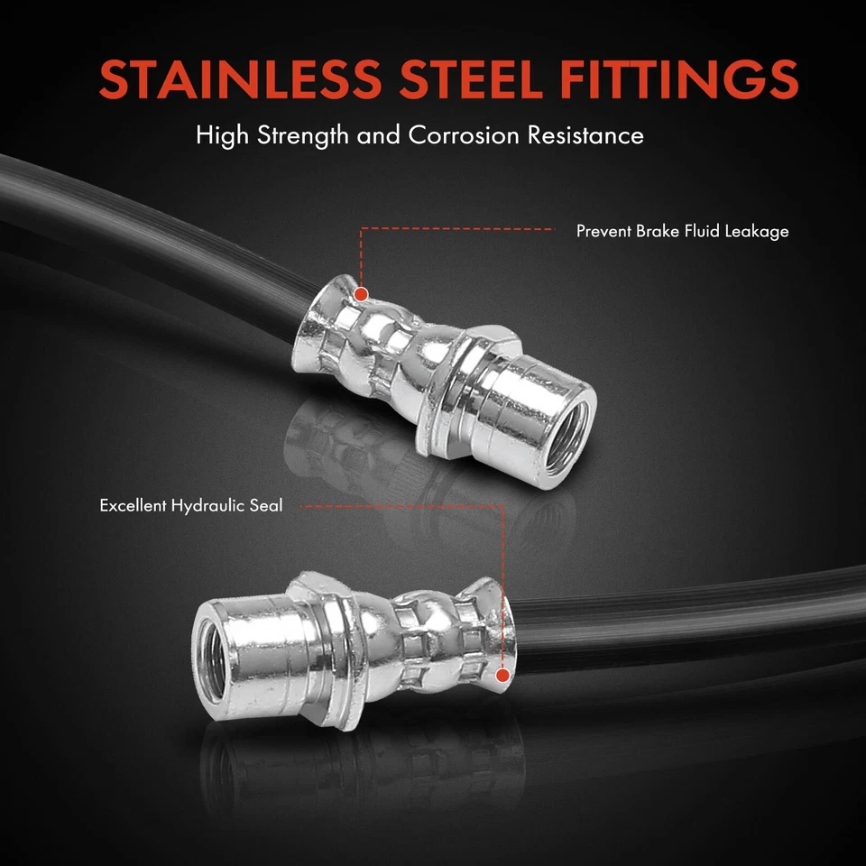 Manguera hidráulica de freno de conductor trasero izquierdo izquierdo LH para Toyota Tacoma 2005-2016 Hilux 10-13 Foto 4 de 4