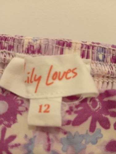 WOMENS GIRLS DRESS LILY LOVES SIZE 12 PUFF SLEEVES VGC WITH TAGS 'FREE POSTAGE' - Picture 2 of 2
