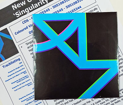 NEW ORDER CD Singularity 6 REMIXES 2015 UK single + A4 PROMO Info Sheet NEW Seal
