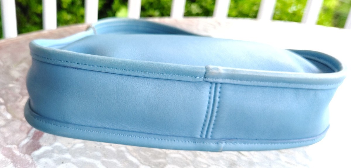 Coach RARE MINI 9027 Sky Blue Leather Ergo Shoulder Bag | eBay