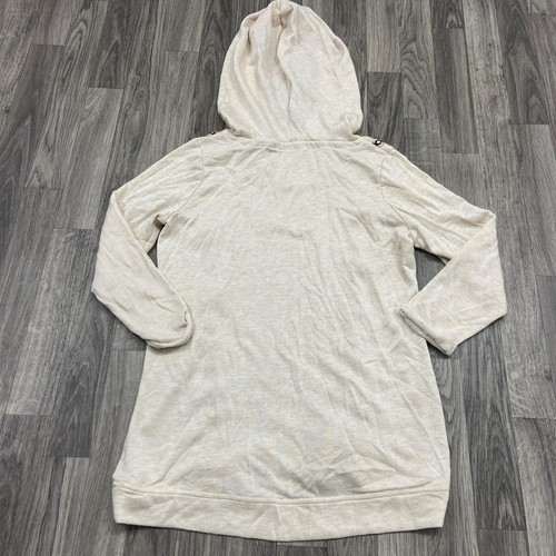 MAURICES Drawstring Tie Pullover Tan Hooded Sweatshirt Hoodie Women's Size M - Picture 6 of 11