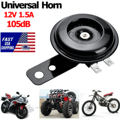 HORN 12V Waterproof Loud 105dB Universal Motorcycle Car UTV ATV Boat Auto Bike - Foto 3 di 12