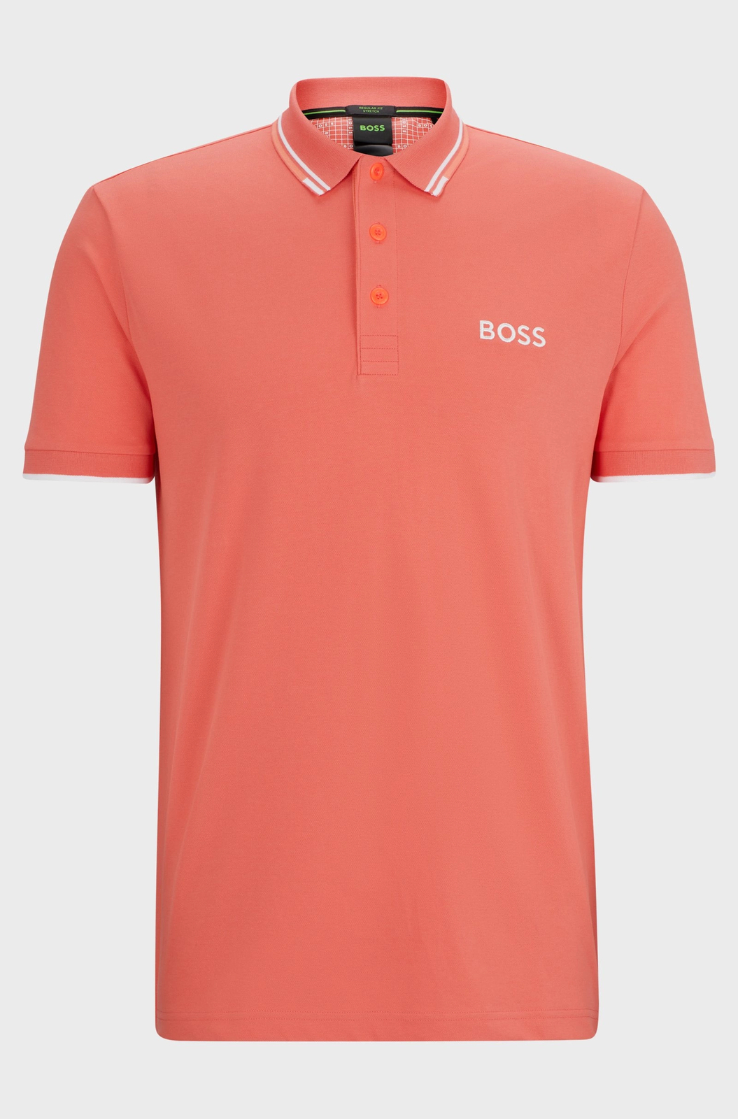 Футболка-поло BOSS GREEN Paule Hellrot с логотипом Baumwolle 50512789-646 15390₽