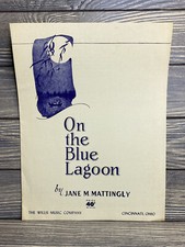 Vintage Sheet Music On The Blue Lagoon Jane Mattingly 1923  