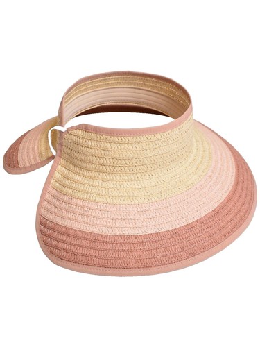 Beach Riot Tan Straw Visor Hat Beach riot straw visor - Gem main image 3